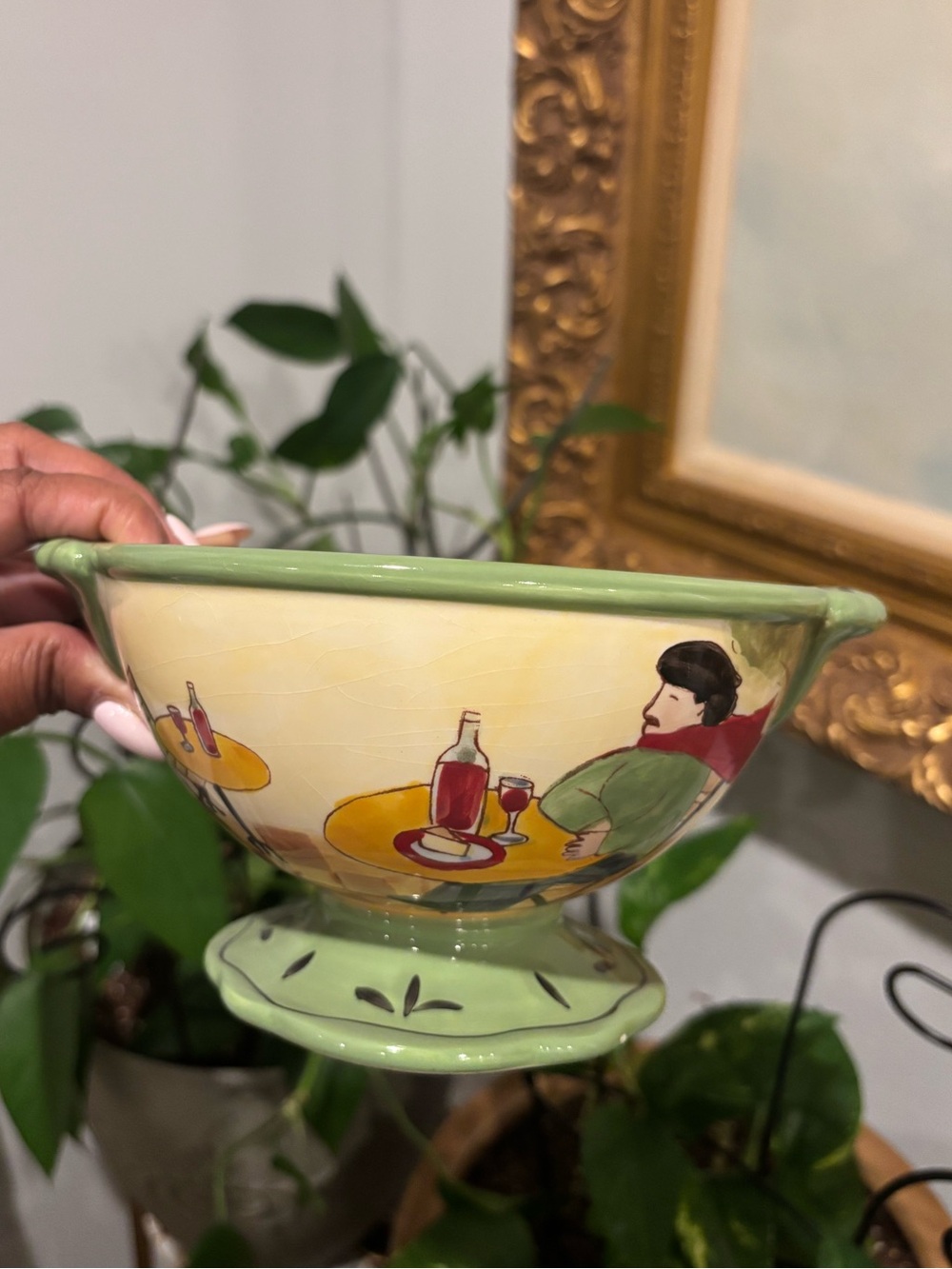 Certified International- Jennifer Brinley Footed Bowl
